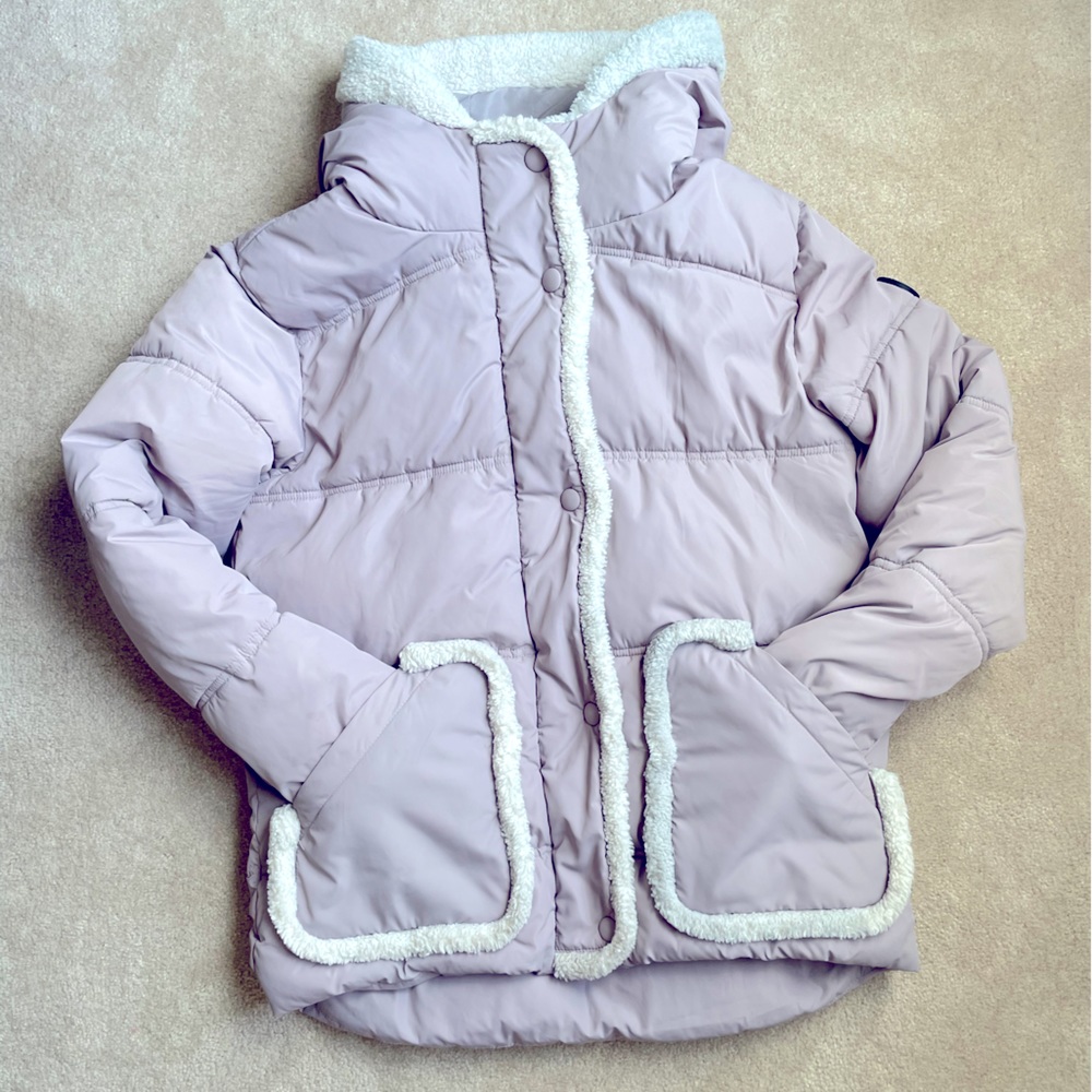 Noize Vegan Sherpa Parka Lavender